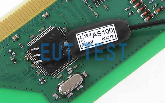 By connecting an AS serial sensor to the pins of the IC or component under test, the analog signal will be converted to an optical signal.