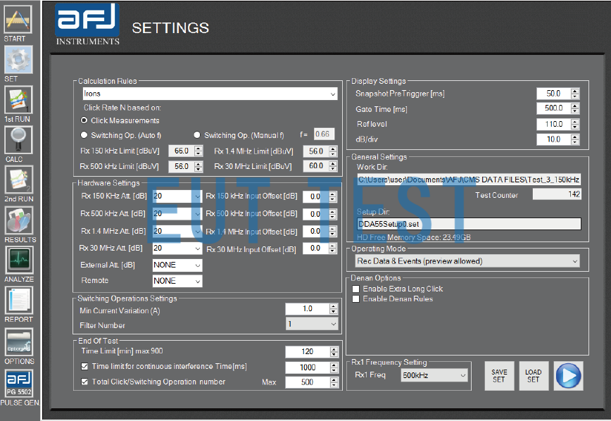 DDA55+ 测试软件 CLICK METER SOFTWARE