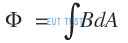 Calculation formula for magnetic flux Φ