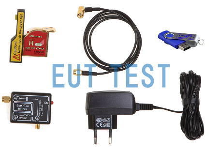 Diagram of all accessories for ICR Miniature Near Field Probe Kit - without probe