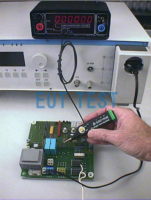 Illustration of S2 set working with SGZ21 and EFT pulse group generator in E1