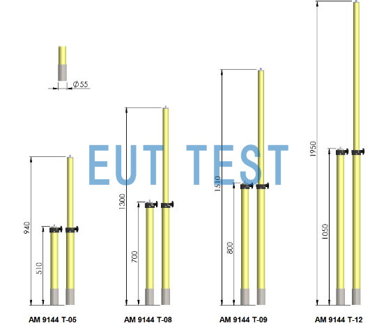 AM9144 Selection of foundation bars of different heights depending on length