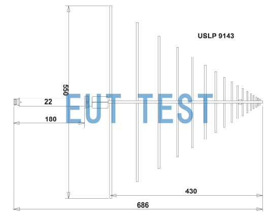 USLP 9143 的安装尺寸图