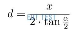 Test distance of radiating antenna - D Calculation formula